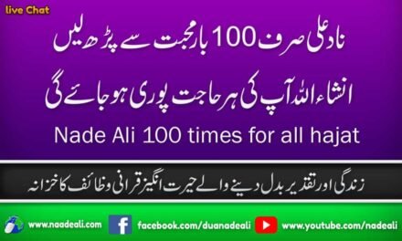 Nade Ali 100 Times for All Hajat